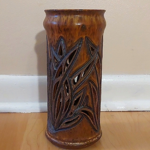 Pixton Art Vintage 8s Kris Pixton Art Pottery Hurricane Vase Hand